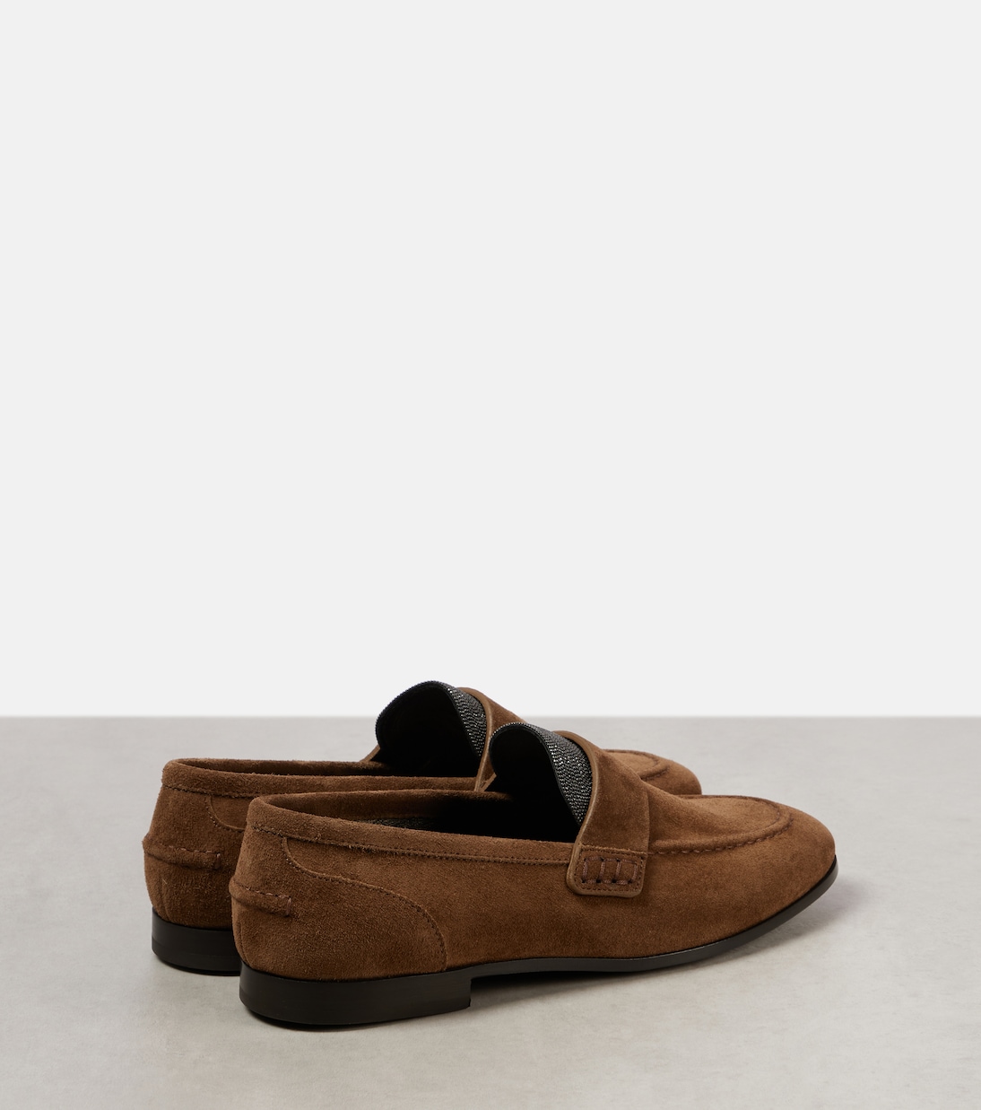 Loafers Monili aus Veloursleder | Brunello Cucinelli