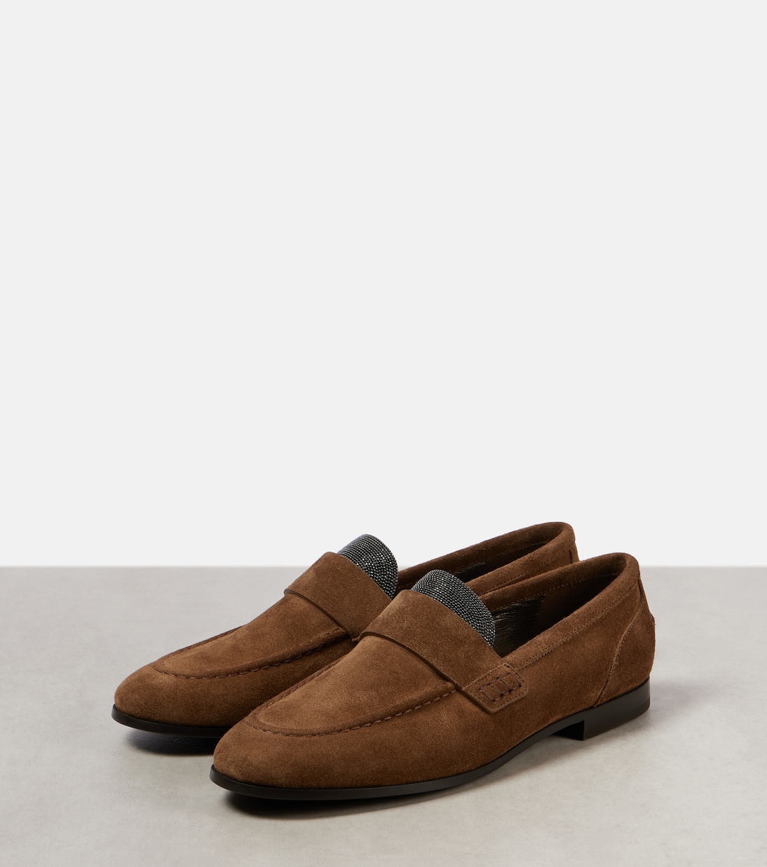Loafers Monili aus Veloursleder | Brunello Cucinelli