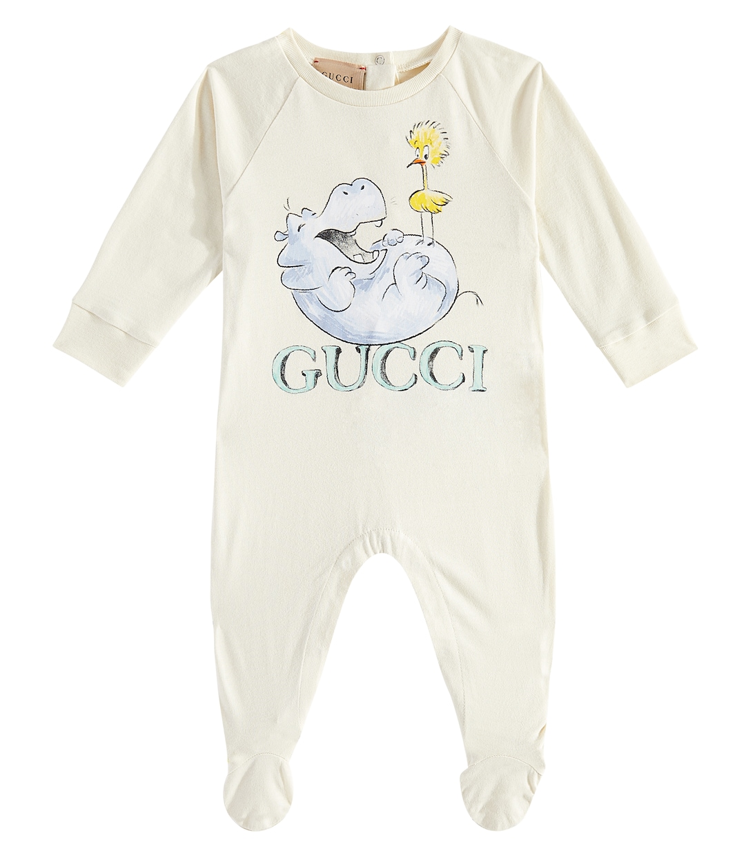 Baby logo printed cotton onesie in white Gucci Kids Mytheresa