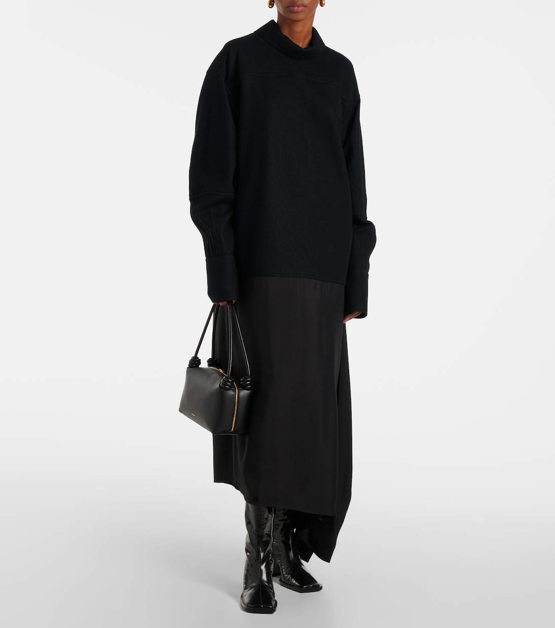 Abito midi convertibile in lana | Jil Sander
