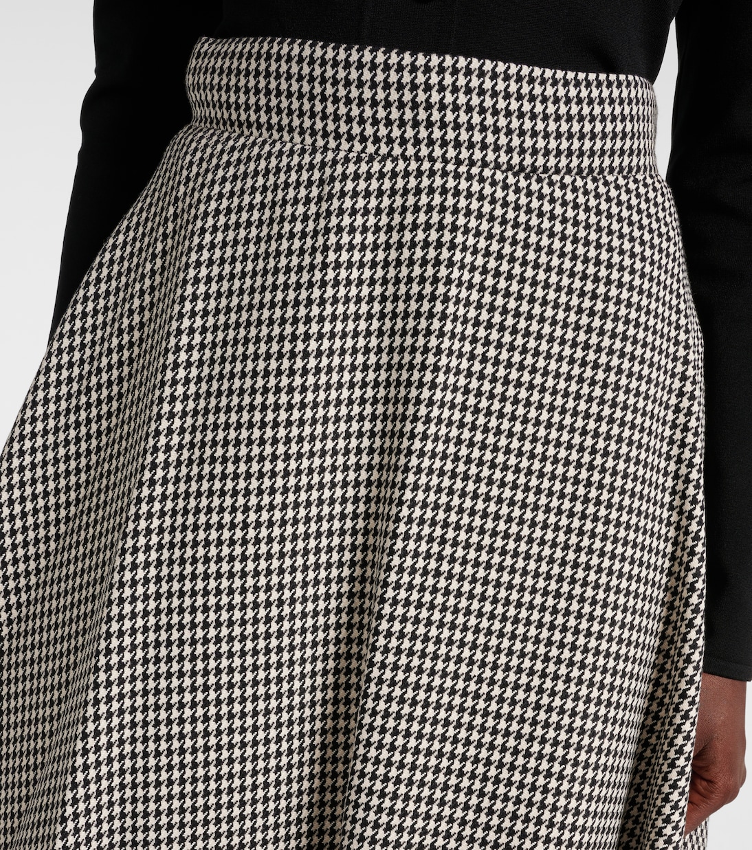 Jupe midi en laine mélangée à carreaux | Dolce&Gabbana