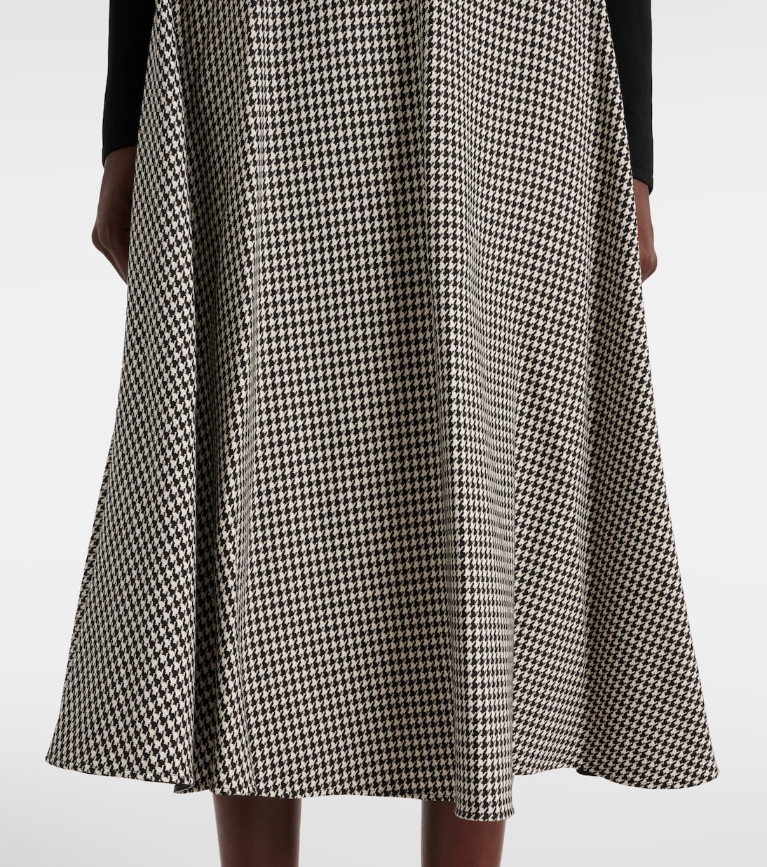 Jupe midi en laine mélangée à carreaux | Dolce&Gabbana