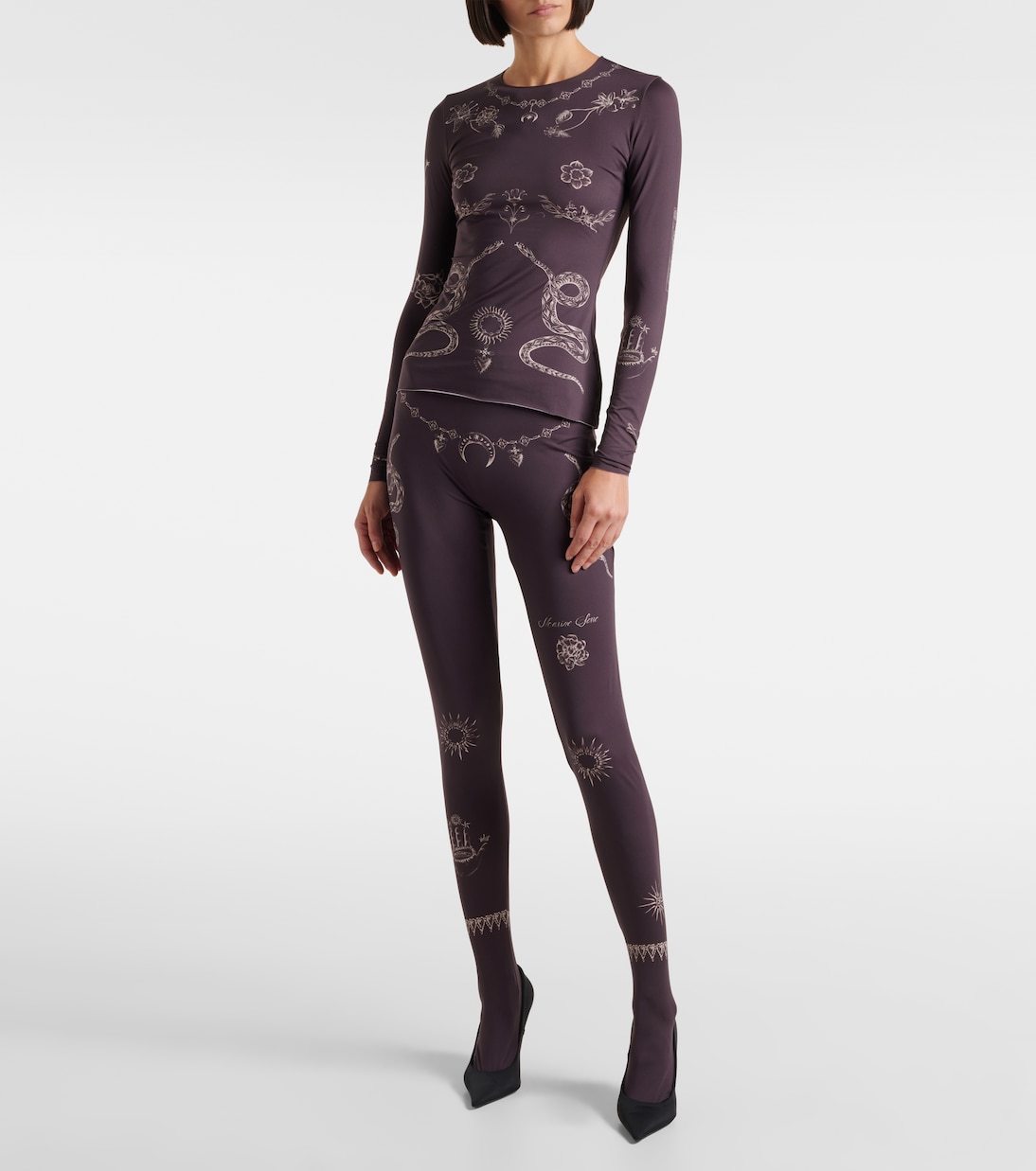 Printed jersey tights | Marine Serre