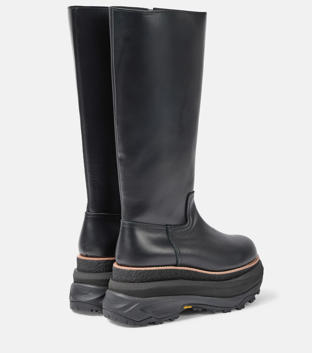 Bottes en cuir à plateforme | Sacai