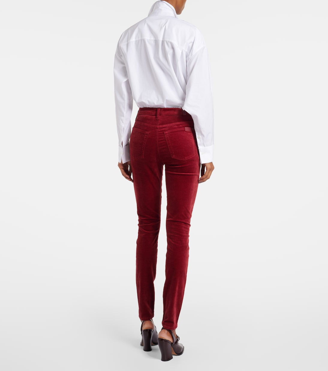 Pantaloni slim in velluto a coste a vita alta | 7 For All Mankind