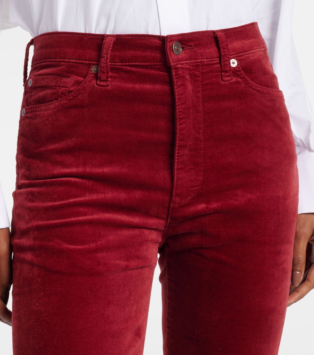 Pantaloni slim in velluto a coste a vita alta | 7 For All Mankind