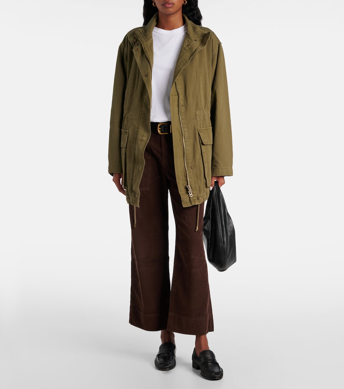 Weite Cropped-Hose Vera aus Cord | Velvet