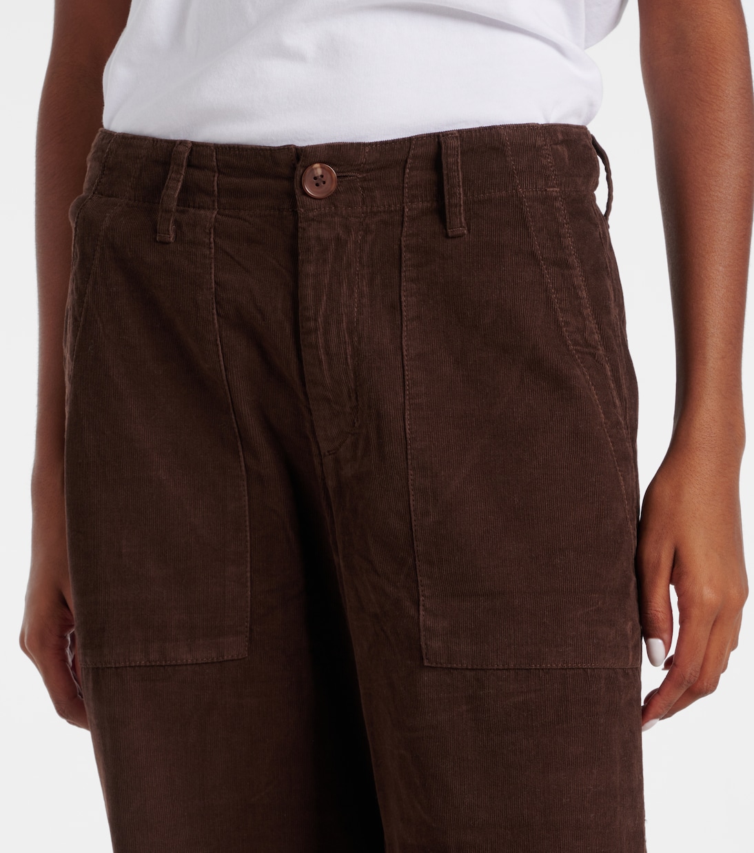 Weite Cropped-Hose Vera aus Cord | Velvet