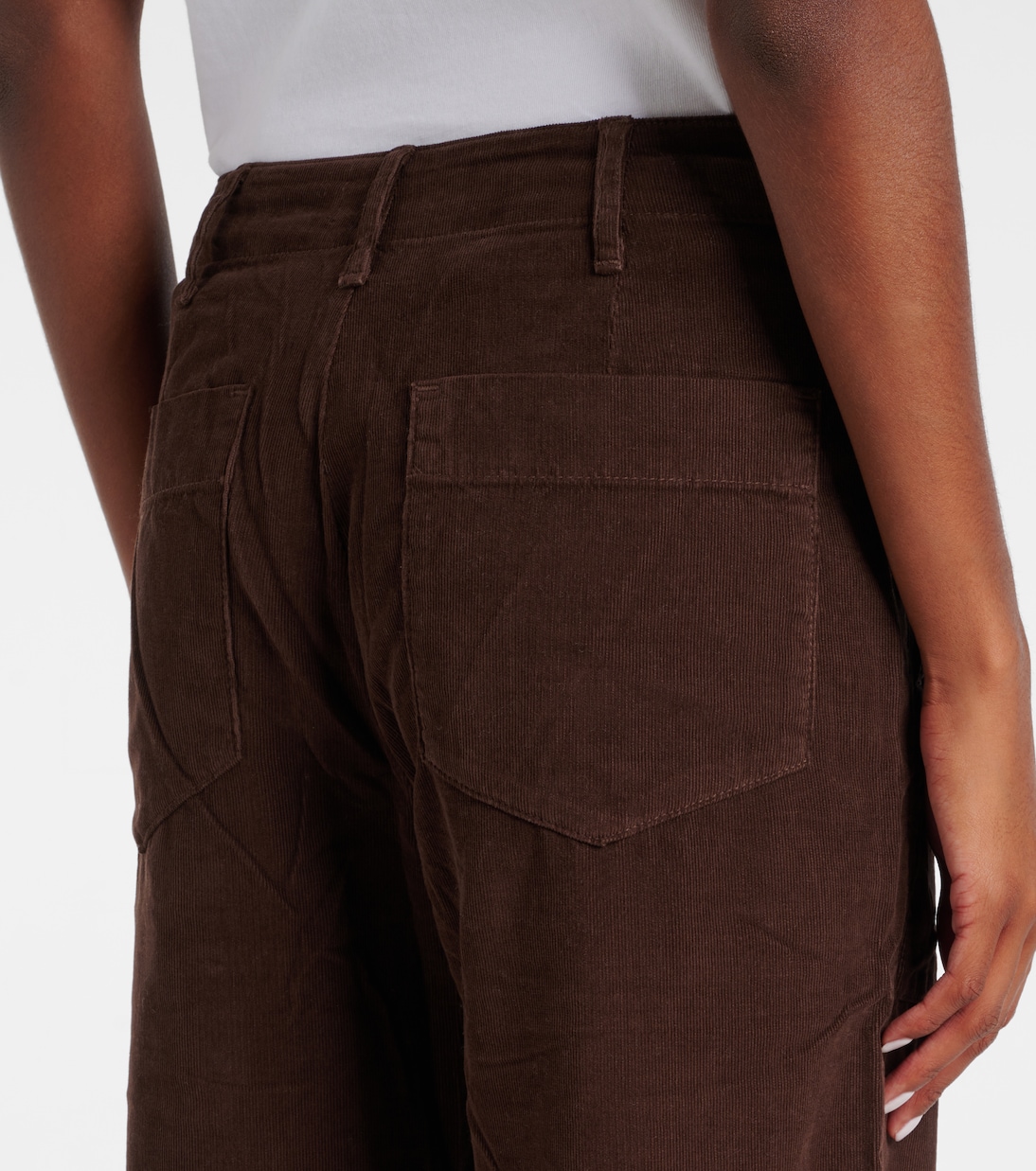 Weite Cropped-Hose Vera aus Cord | Velvet