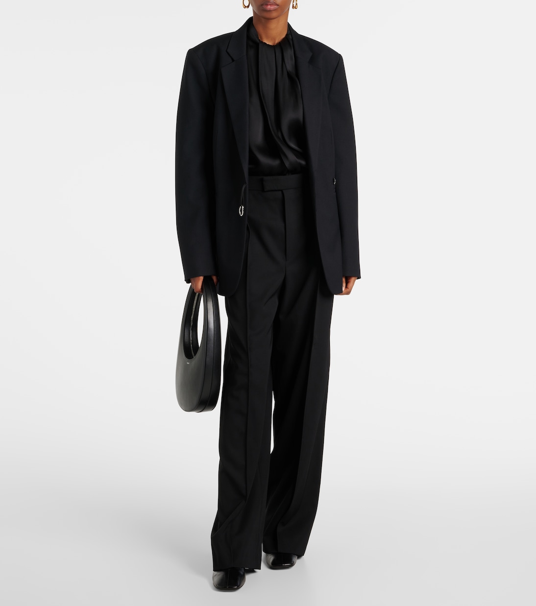 x RHW Web wool wide-leg pants | Wardrobe.NYC