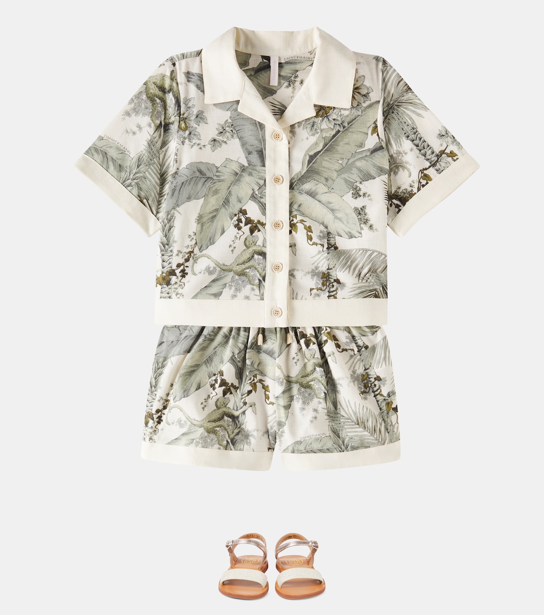 Camicia Wylie in cotone con stampa | Zimmermann Kids