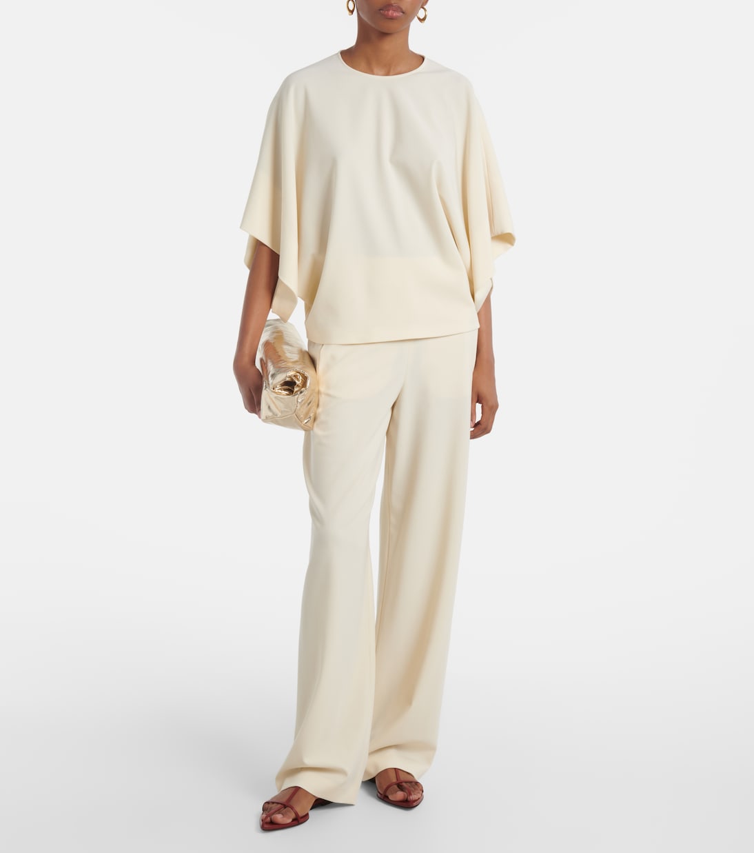 Pantaloni a gamba larga Larissa in misto lana | Fforme