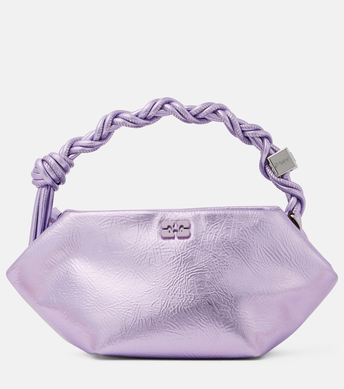 Sac Bou Mini en cuir métallisé | Ganni
