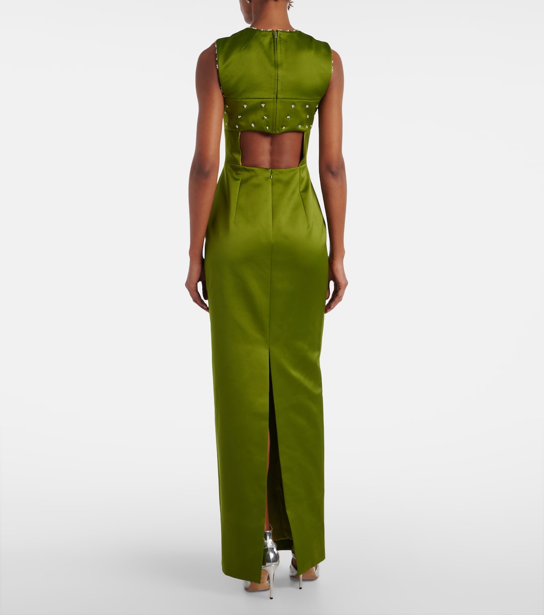 Verzierte Robe Amadine aus Satin | Emilia Wickstead