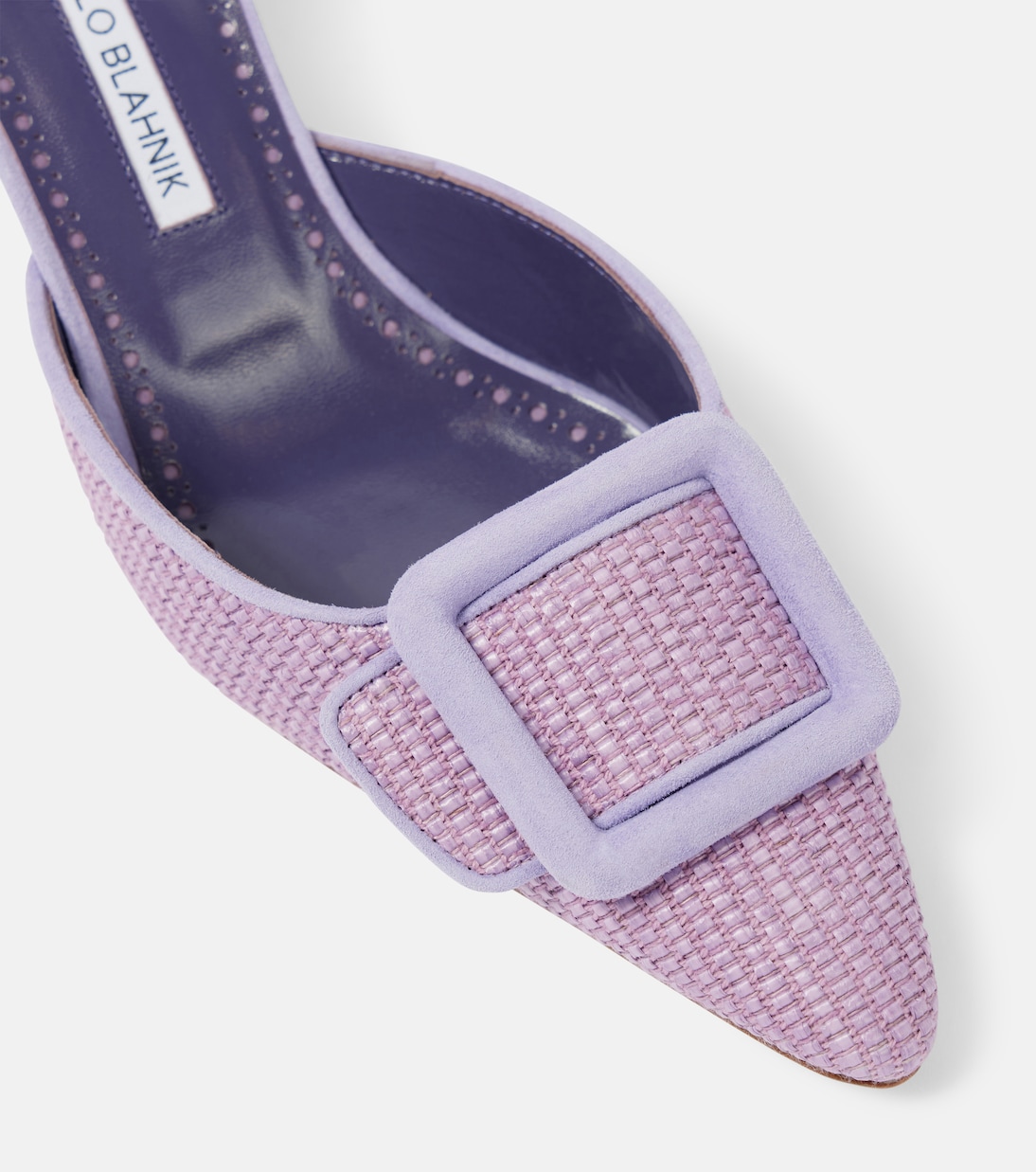 Mules Maysale 50 en raphia | Manolo Blahnik