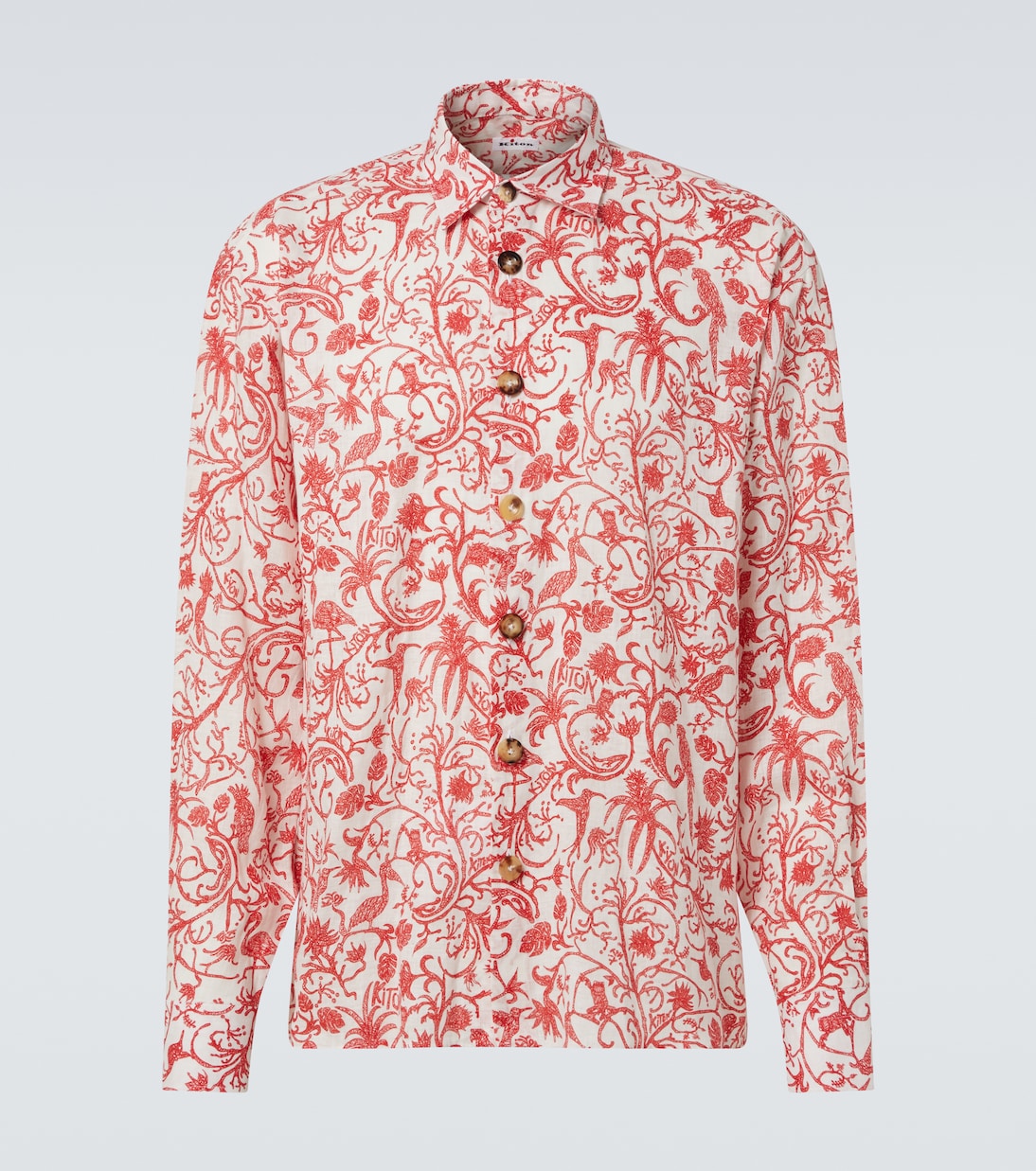 Camicia in lino con stampa | Kiton