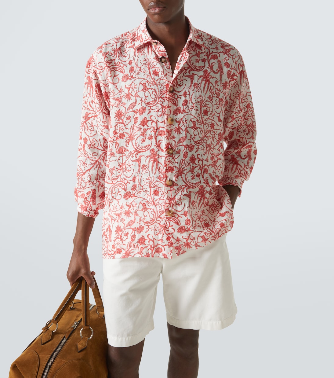 Camicia in lino con stampa | Kiton
