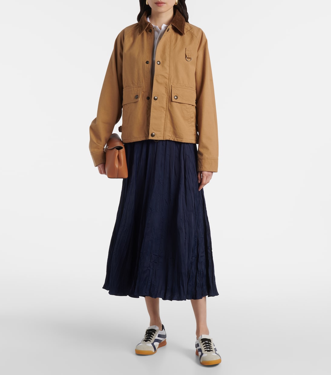 Gonna midi Crushed in raso | Polo Ralph Lauren