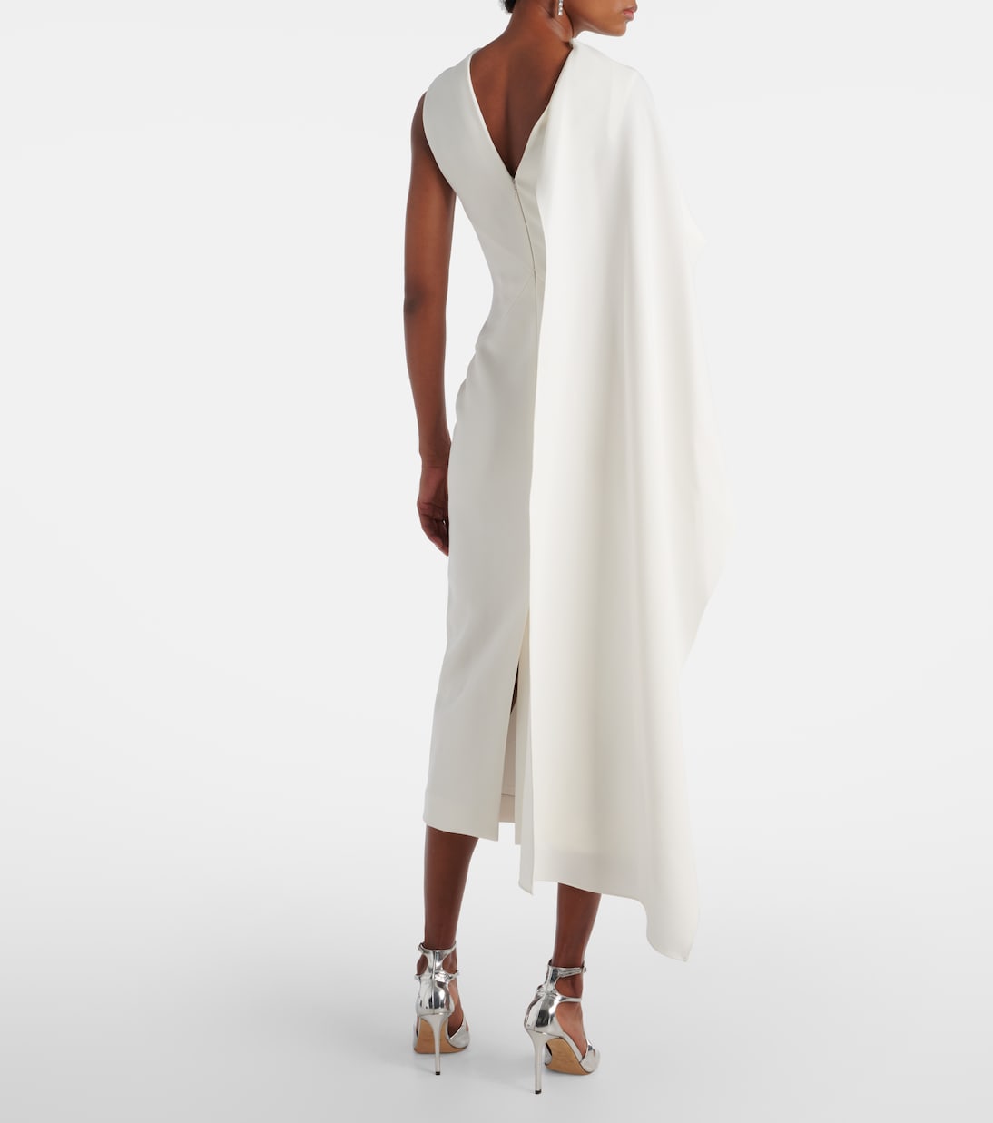 Robe midi de mariée Edith en crêpe | Roksanda