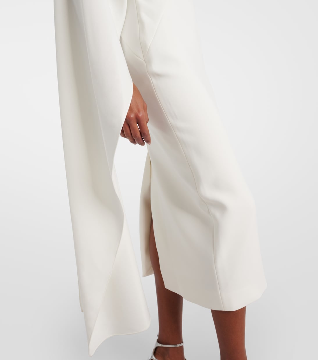 Robe midi de mariée Edith en crêpe | Roksanda
