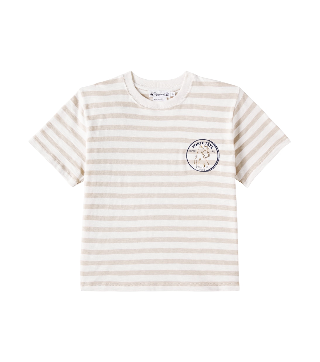 Camiseta Eidan de jersey de algodón a rayas | Bonpoint