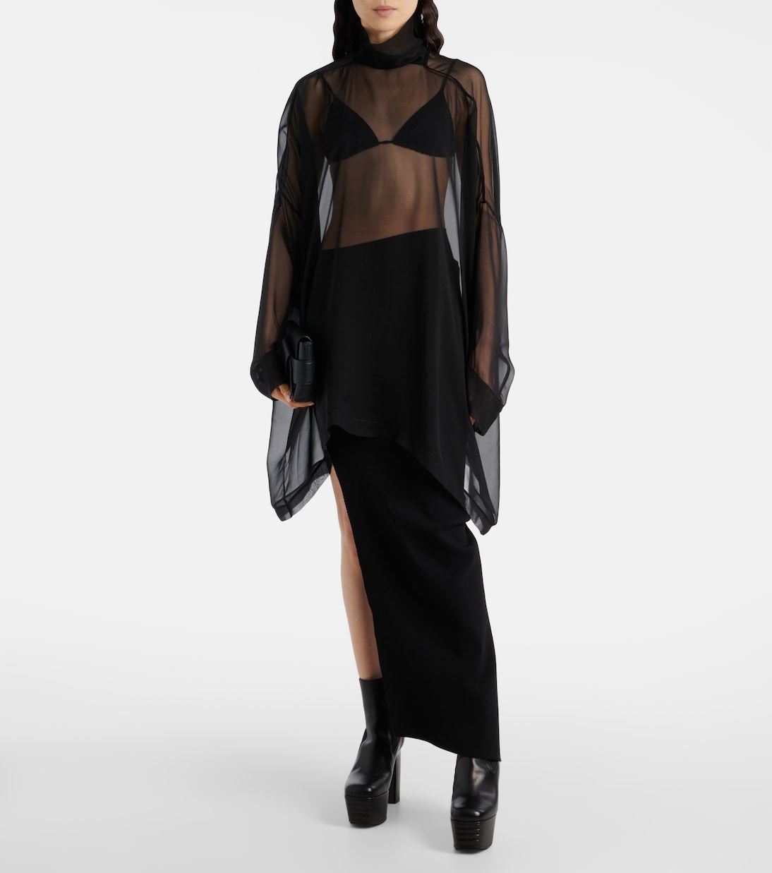 Top Hollywood in chiffon di seta | Rick Owens