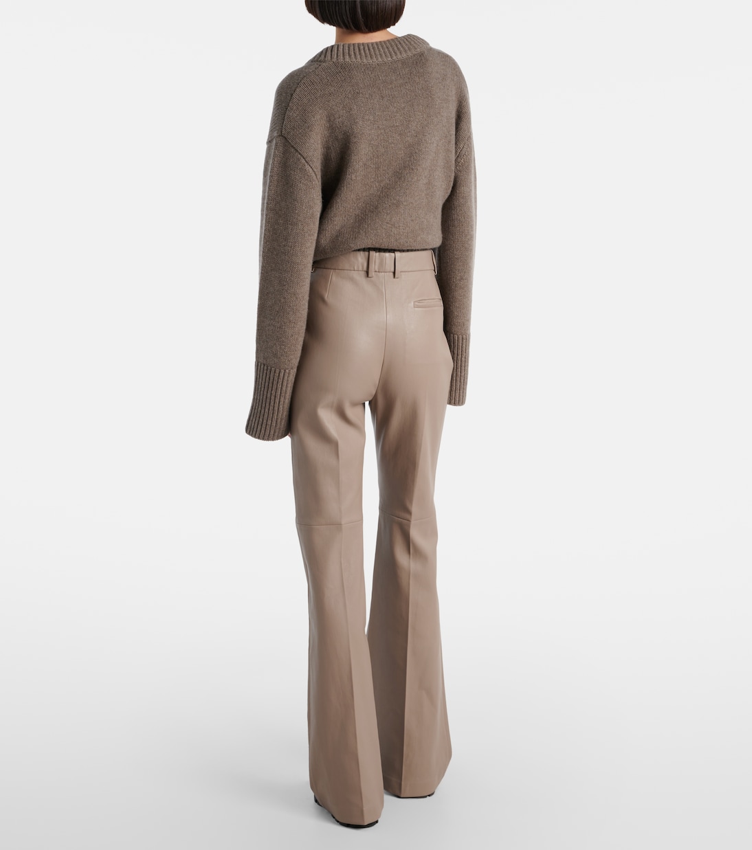 Pantaloni flared Tafira in pelle | Joseph