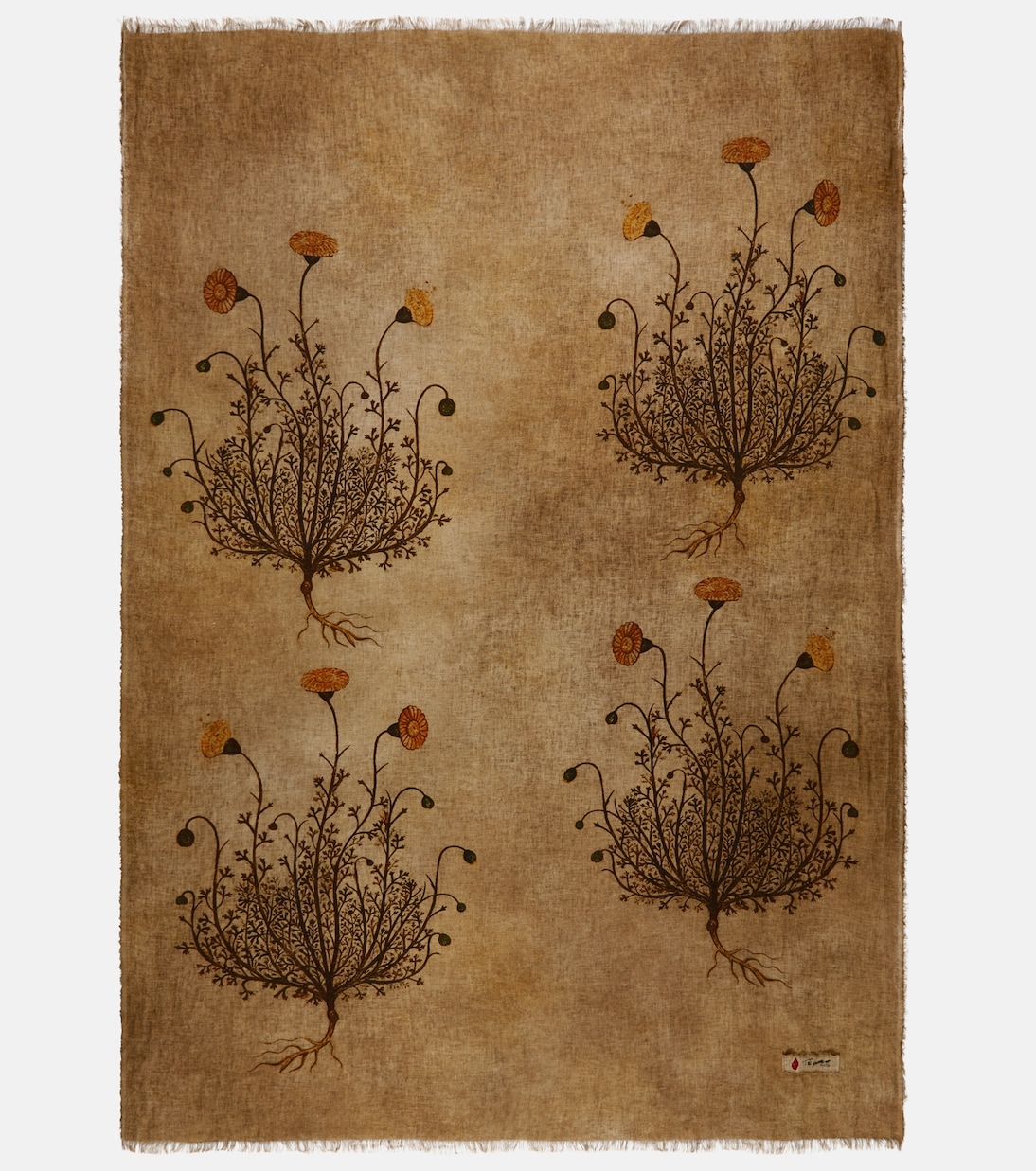 Couverture Firmamento en lin à fleurs | The House of Lyria