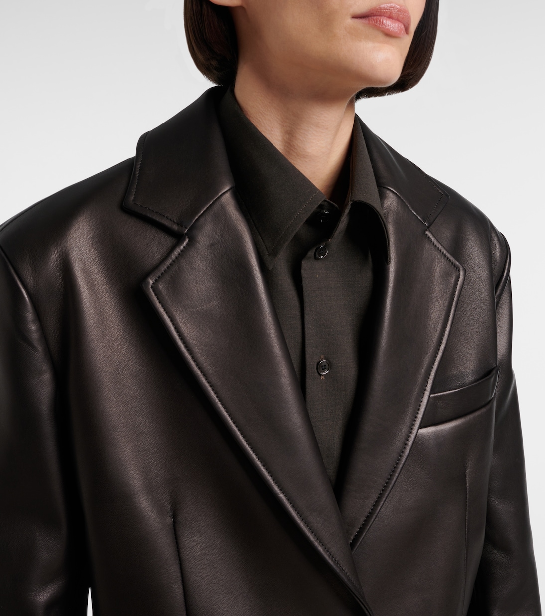 Blazer Cass in pelle | Nour Hammour