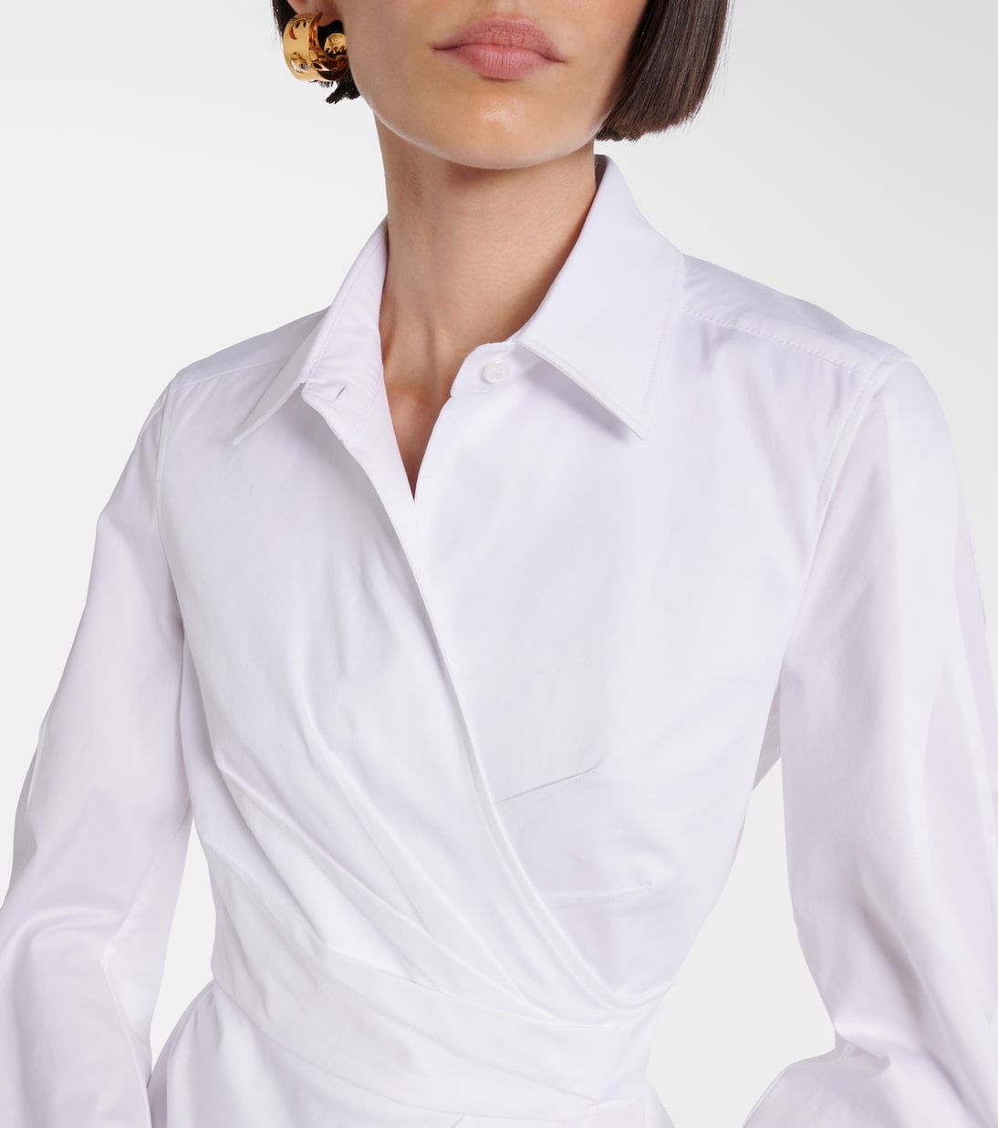 Abito a portafoglio in twill di misto cotone | Max Mara