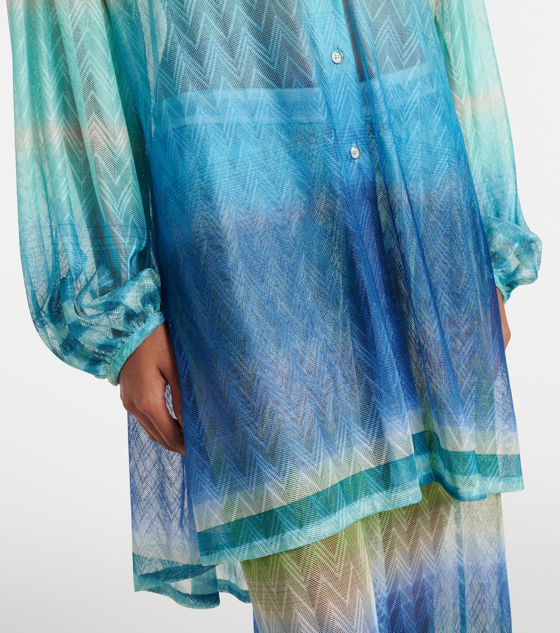 Oversize-Hemd aus Häkelstrick | Missoni