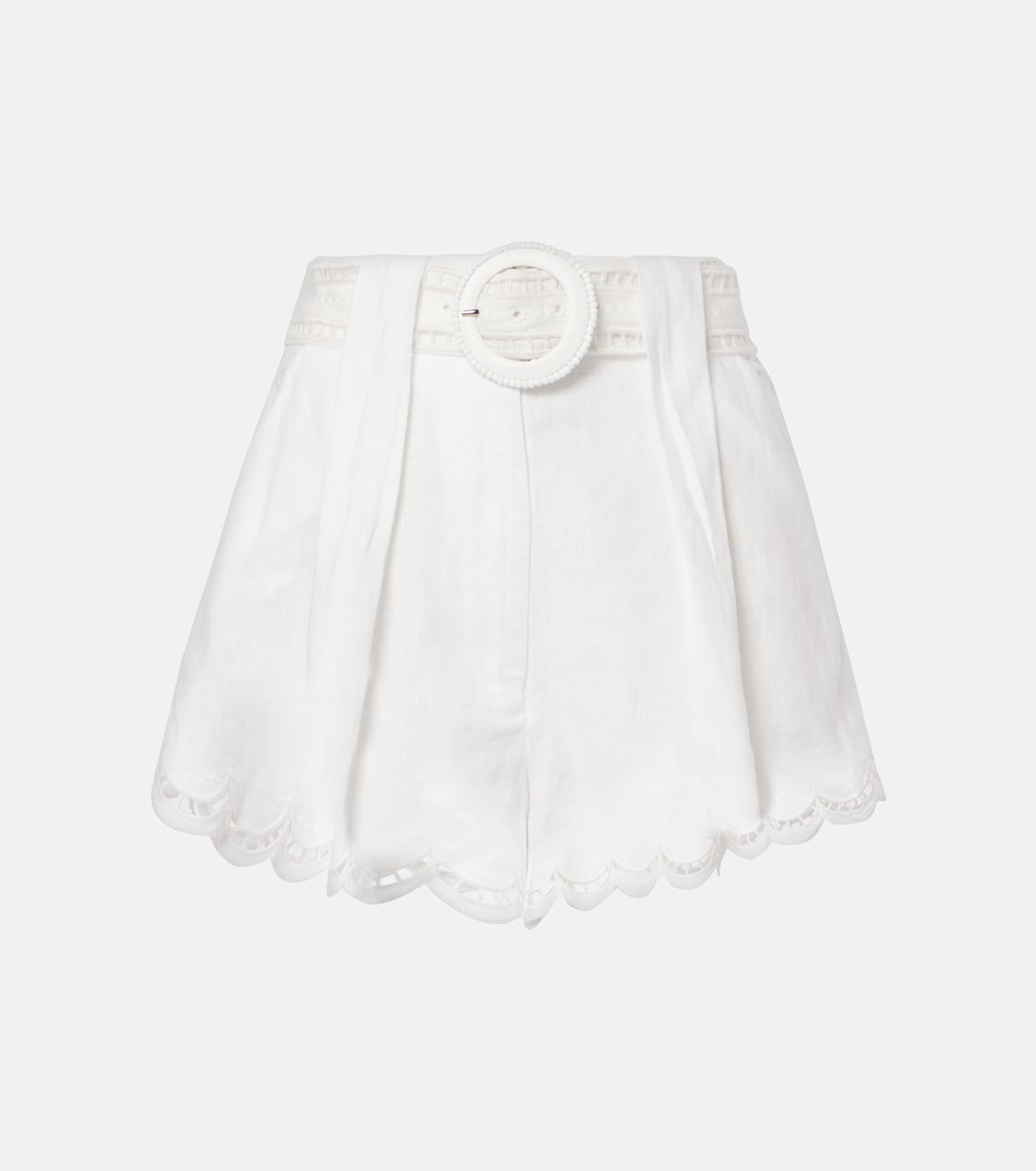 Shorts de lino con bordado inglés | Farm Rio