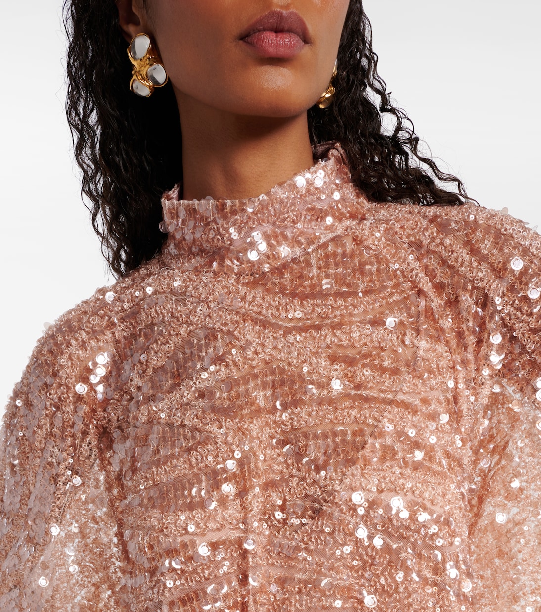 Casta Diva Sublime sequined tulle kaftan | Taller Marmo