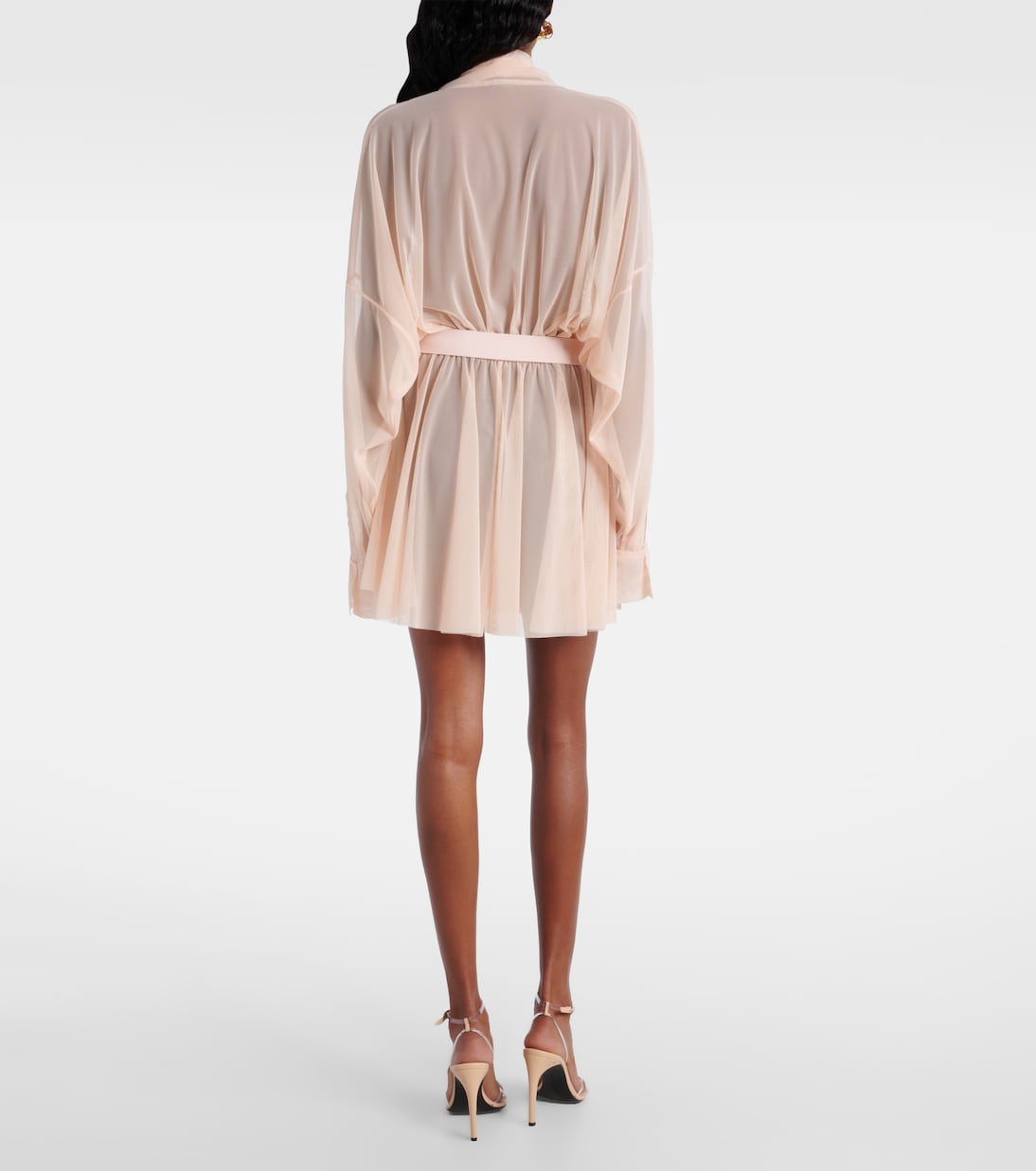 Abito corto in chiffon con fiocco | Norma Kamali