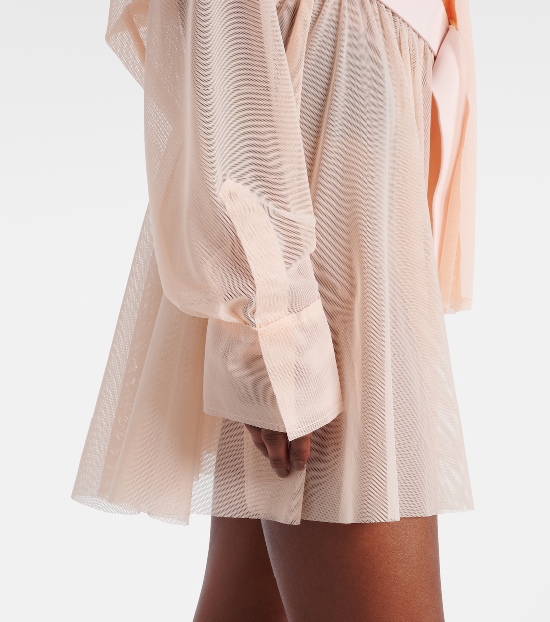 Abito corto in chiffon con fiocco | Norma Kamali