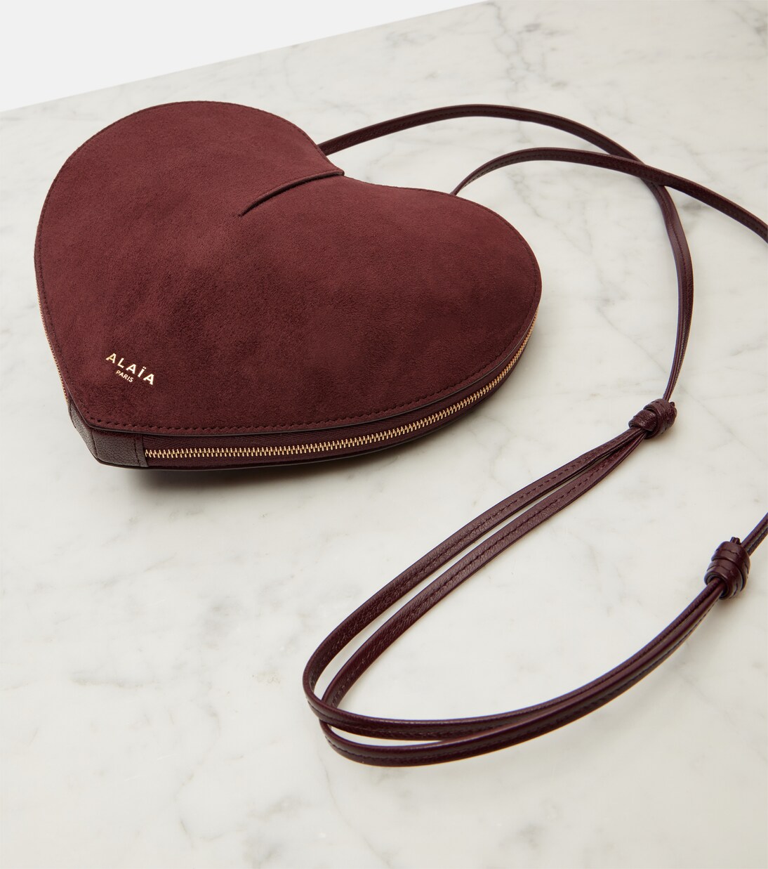 Le Cœur suede shoulder bag | Alaïa