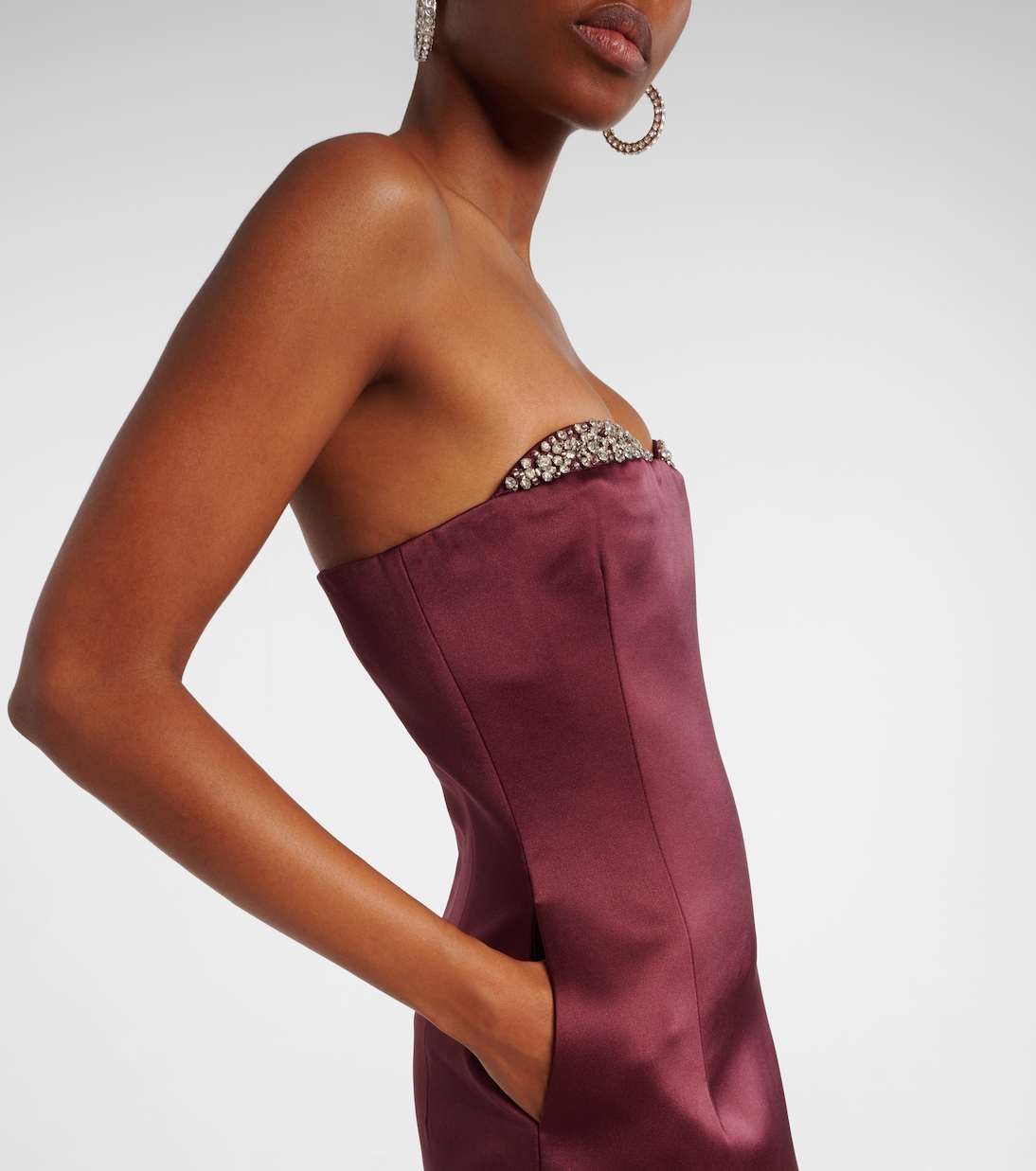 Abito lungo Noélie in raso | The New Arrivals Ilkyaz Ozel