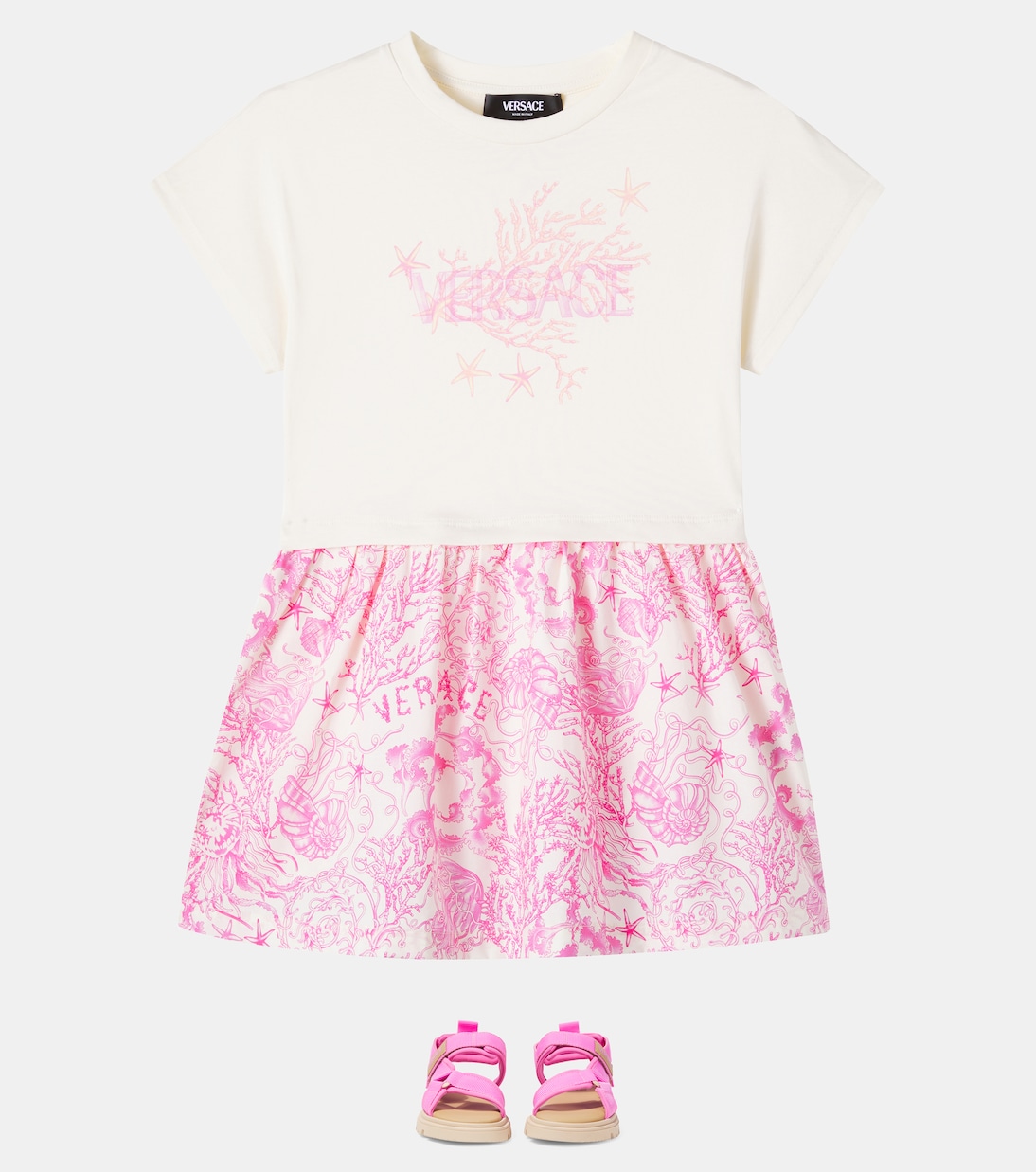 Vestido Barocco de algodón | Versace Kids