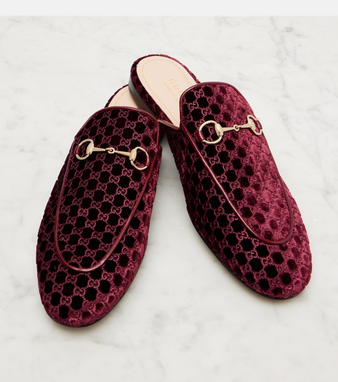 Princetown Horsebit velvet mules | Gucci