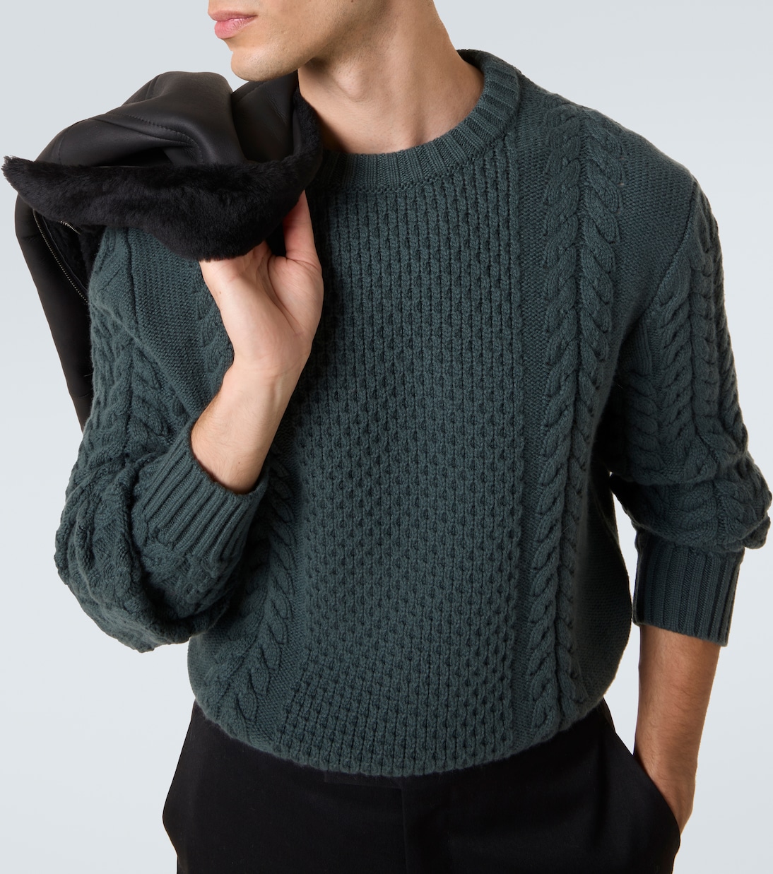 Pullover in cashmere a trecce | Kiton