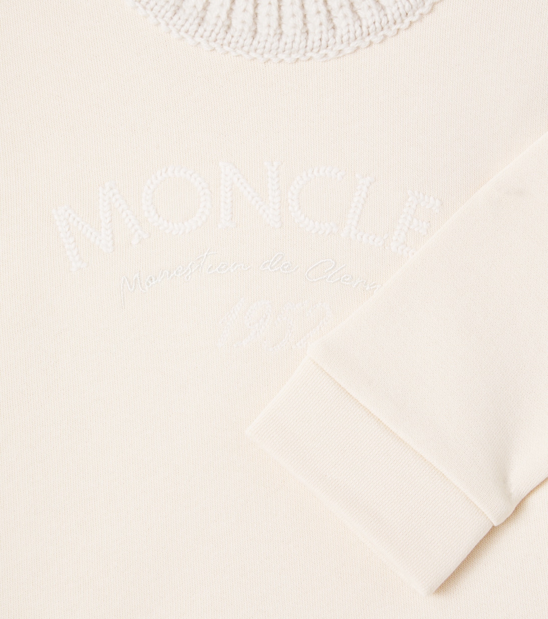 Wool-trimmed cotton jersey sweatshirt | Moncler Enfant