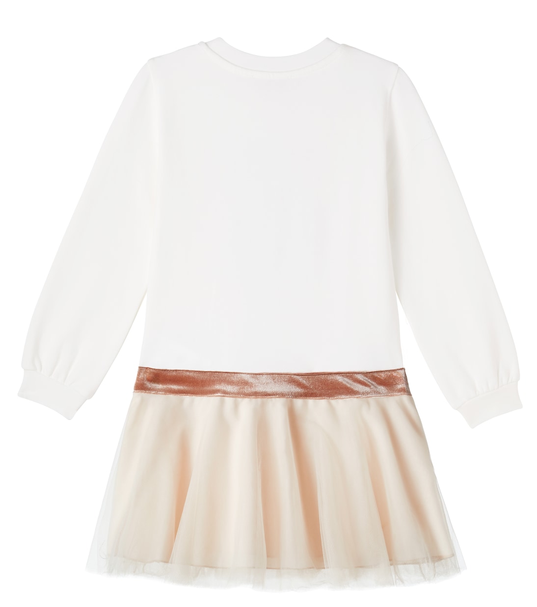 Embellished printed cotton-blend tulle dress | Monnalisa