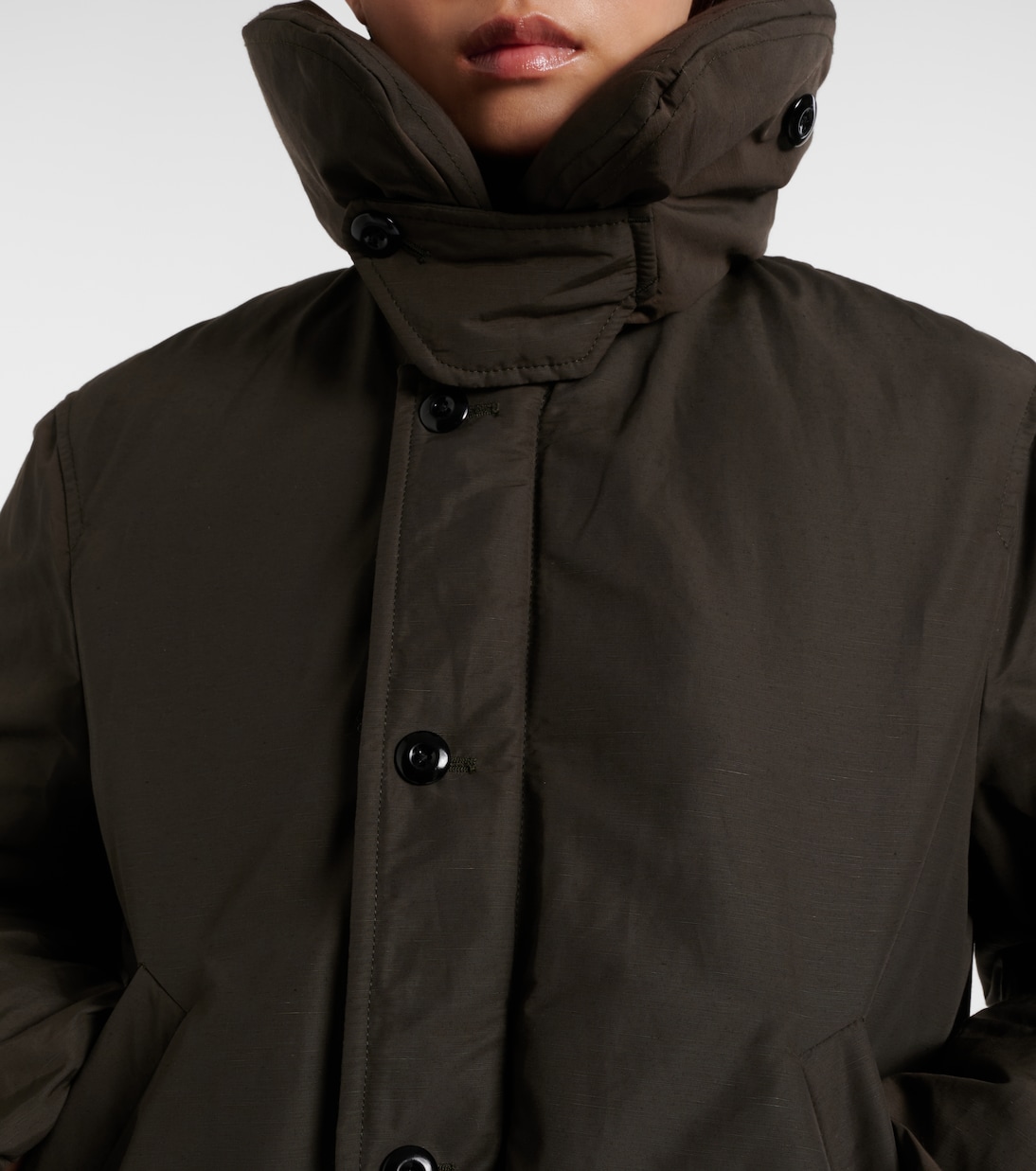 Linen and cotton-blend down jacket | Lemaire