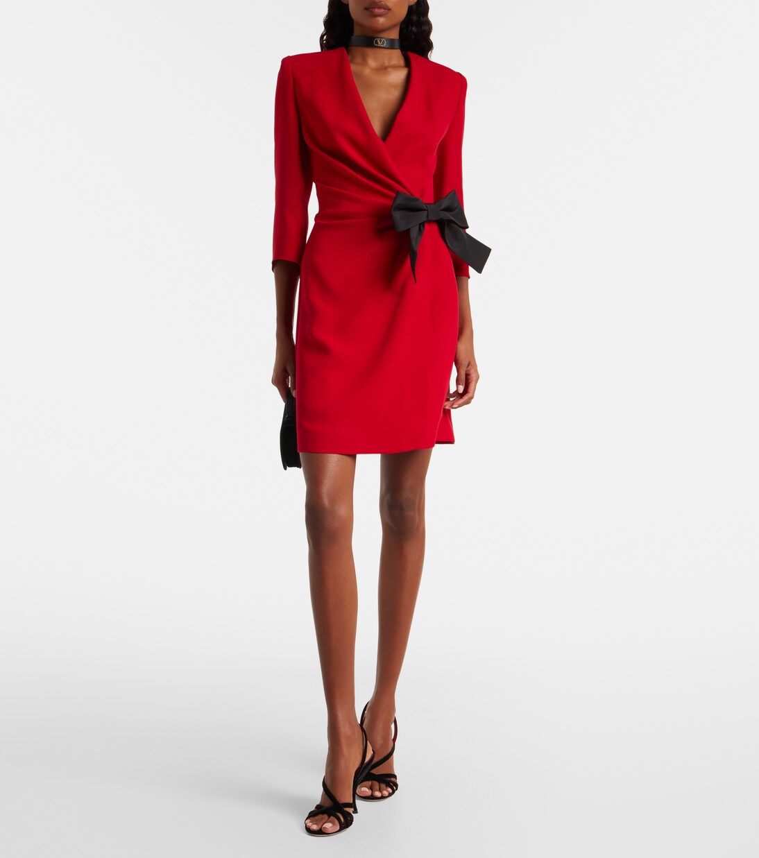 Bow-detail silk minidress | Valentino