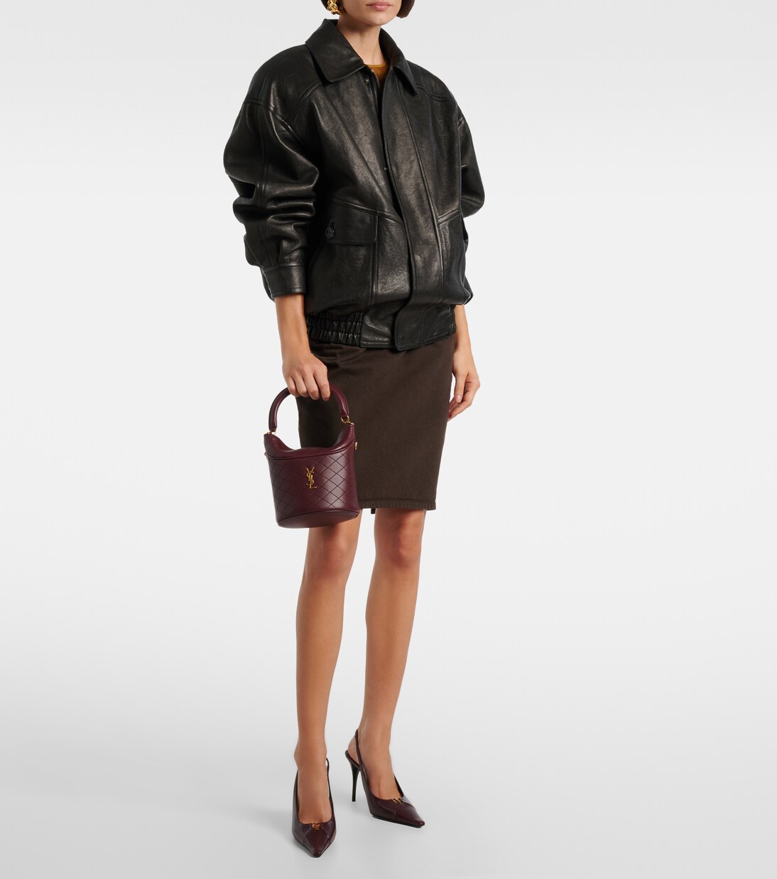 Gaby leather bucket bag | Saint Laurent