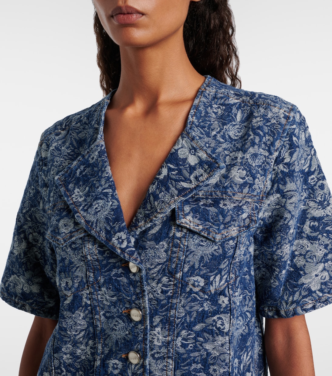 Peplum Tapestry minidress | Ganni