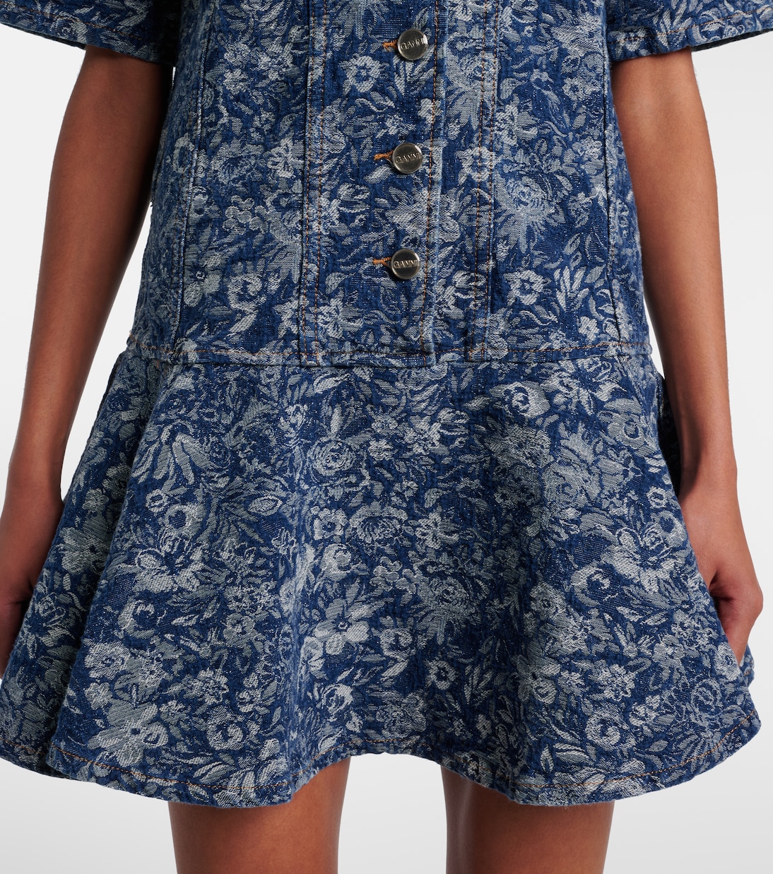 Peplum Tapestry minidress | Ganni