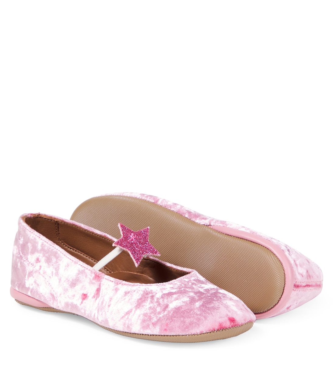 Appliqué velvet ballet flats | PèPè