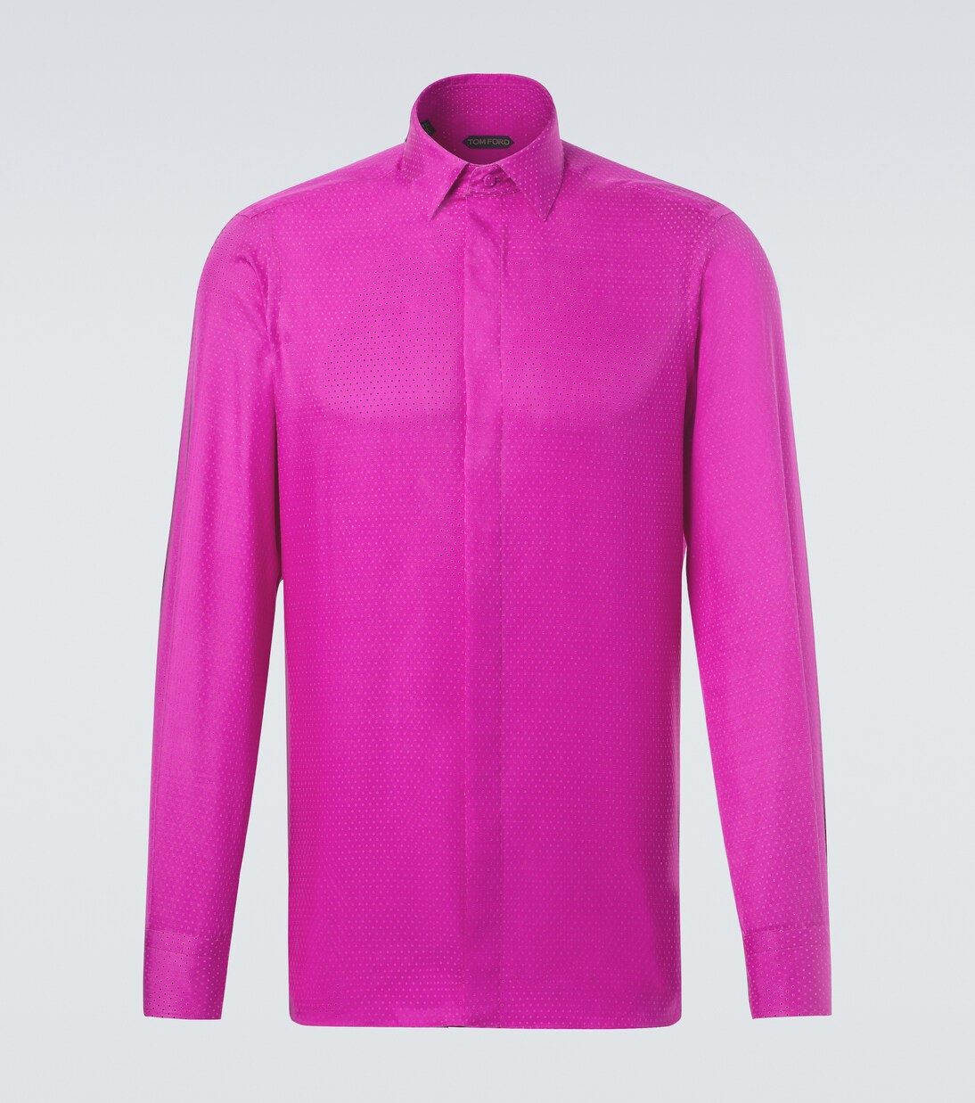 Perforated silk twill shirt | Tom Ford