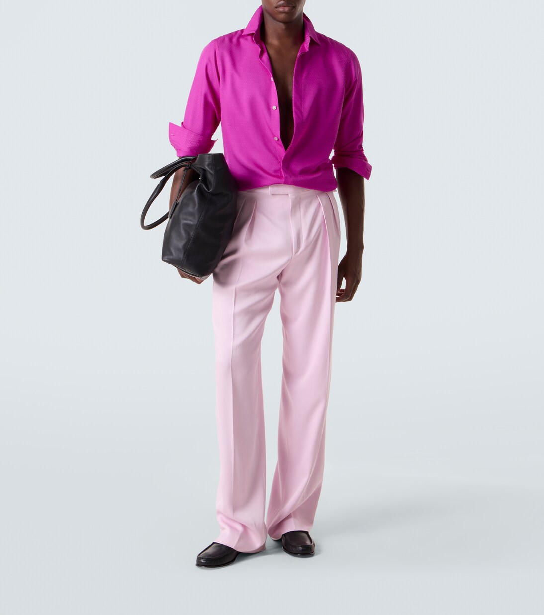 Perforated silk twill shirt | Tom Ford